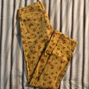 Yellow Floral Pants